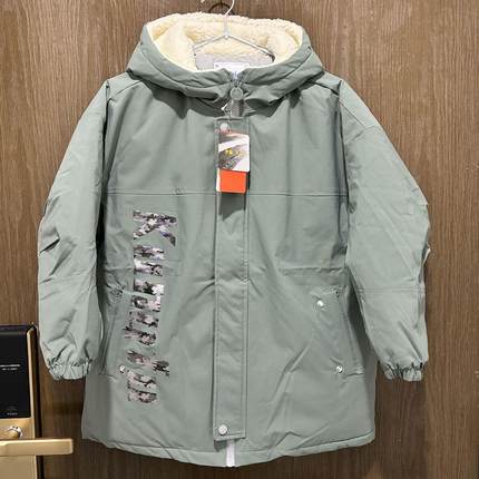 特步儿童正品冬季休闲保暧宽松男孩中大童羽绒服外套678425194403