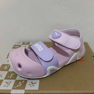 小男女童运动凉鞋 休闲包头魔术贴沙滩凉鞋 312420071 夏季 安踏正品