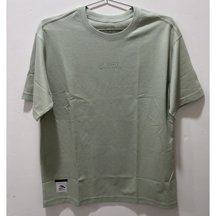 安踏正品夏休闲抗菌宽松针织衫短袖男训练运动跑步t恤 152427147