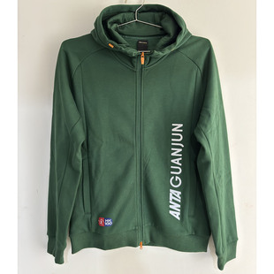 安踏冠军系正品秋冬休闲针织上衣加绒保暖连帽运动外套172420703