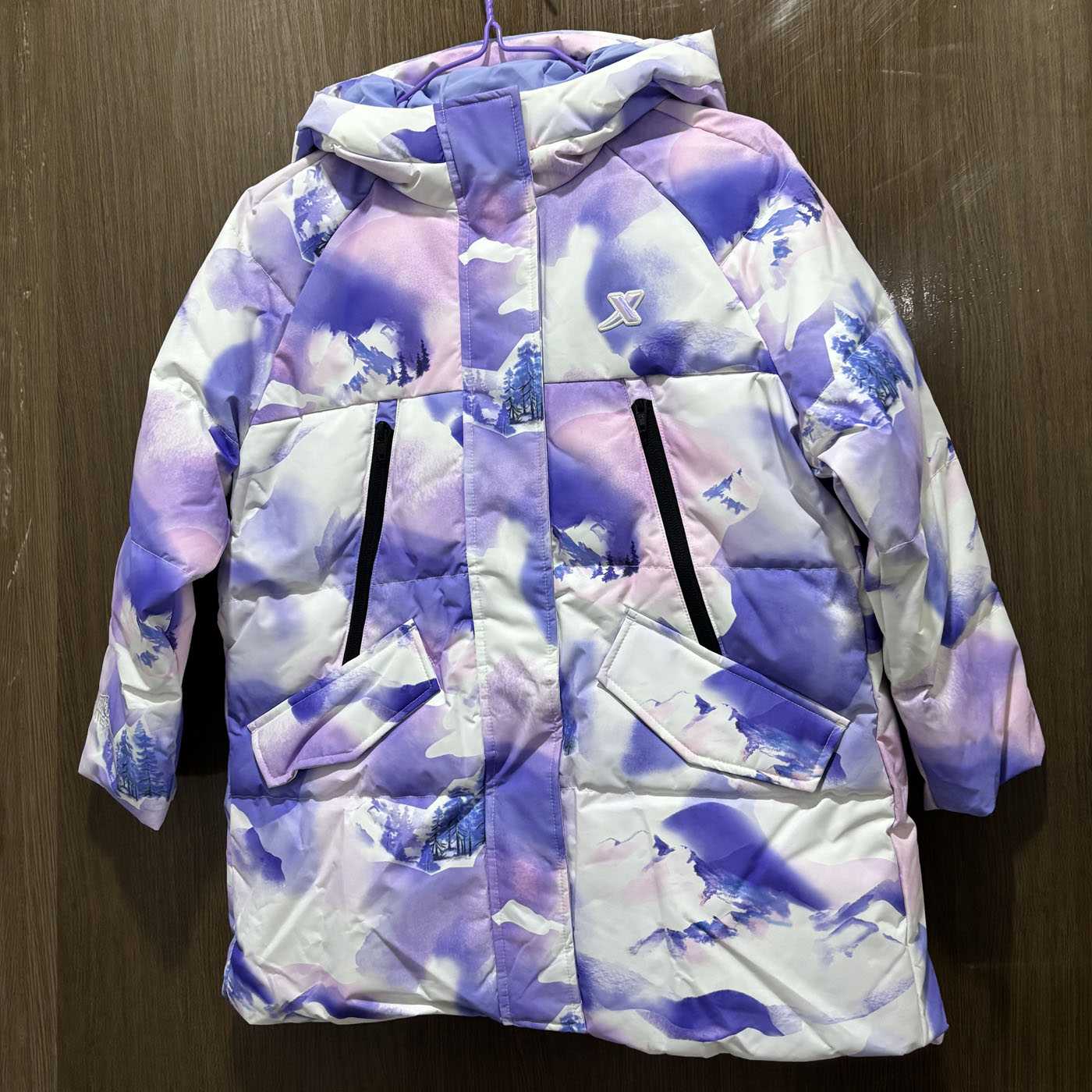 特步儿童正品冬女童运动羽绒服