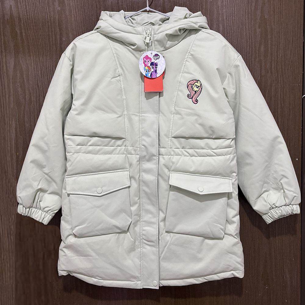 特步儿童正品冬季休闲保暖羽绒服女童运动连帽棉衣678424194177