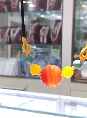 Yangui燕禧「露风华」玛瑙大珠子手编女生项链生日礼物一链串一卖