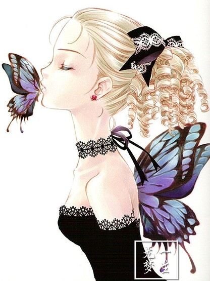 diy钻石画动漫少女蝴蝶公主方钻满钻圆钻贴钻画十字绣钻石绣 新款