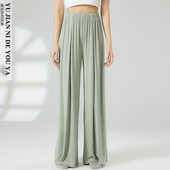 子女 阔腿裤 莫代尔捏褶皱高个子加长现代舞中国舞古典舞蹈裤 练功裤