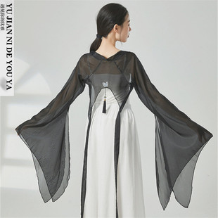 上衣女外披纱衣外搭开衫 广袖 中国舞古风古典舞蹈服演出服装 衫 大袖