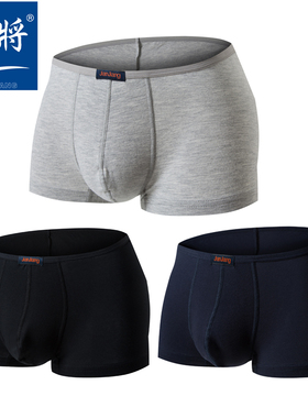 健将经典男士小平角内裤莫代尔棉质裤裆柔和弹性纯色细边内裤9272