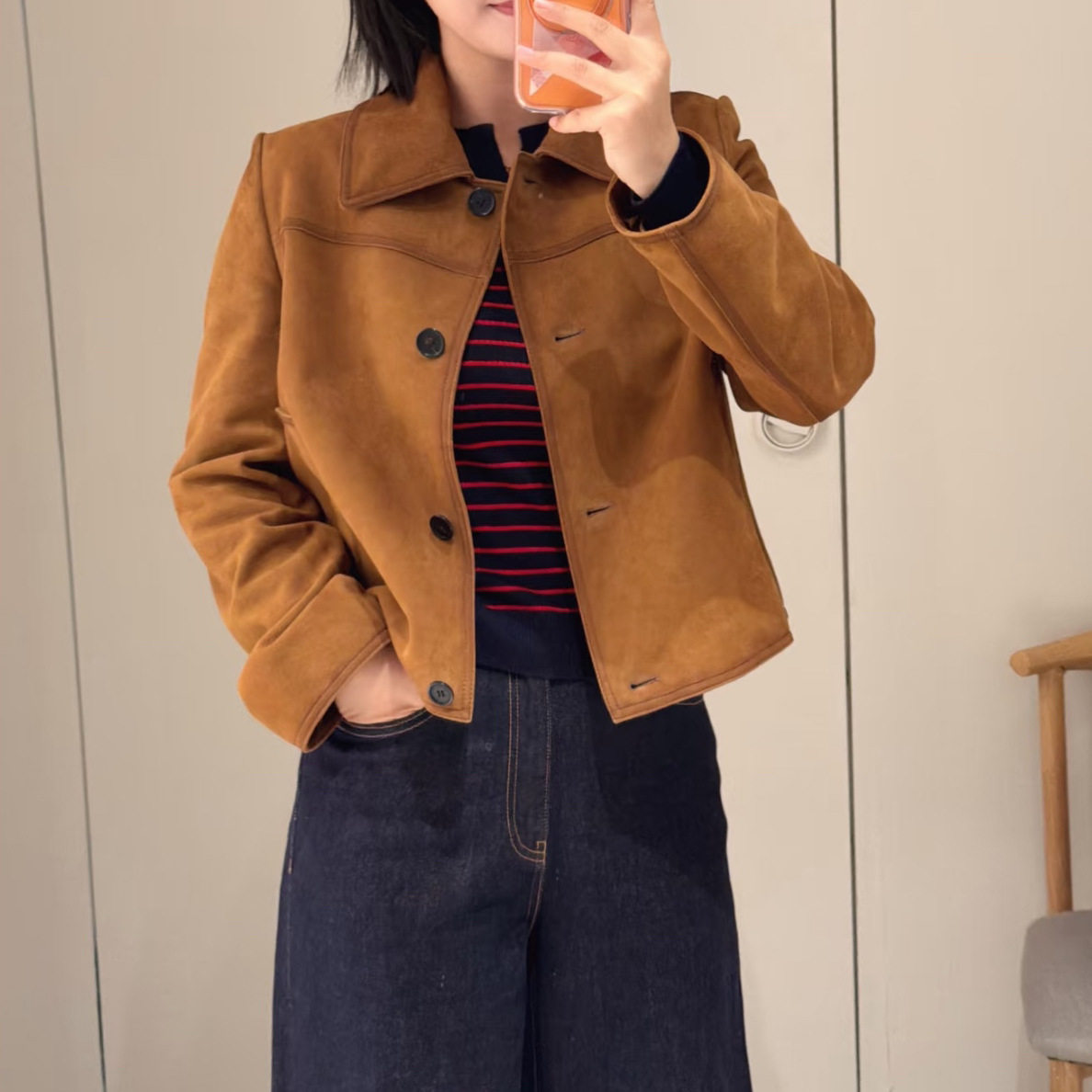 现货 2026春新小翻领短外套女早春挺括干练复古可露丽风女士皮衣,女装/女士精品,短外套,淘宝优惠券,粉丝福利购,淘宝优惠卷