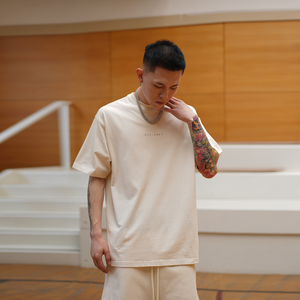 1807 Lil 1807系列大地色系基础短袖夏季宽松简约t恤男美式街头风