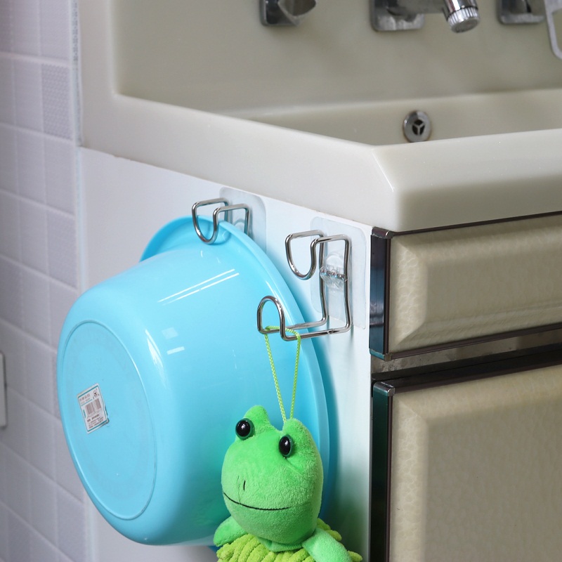 不锈钢免打孔吸盘挂脸盆挂钩