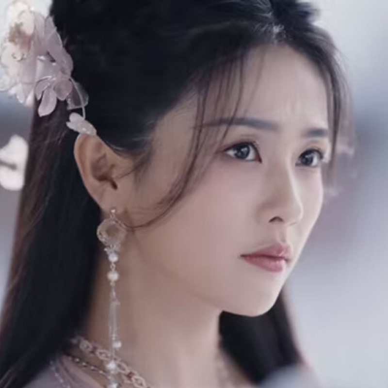 长月烬明白鹿黎苏苏耳环配套原创奢华长流苏吊坠气质发簪发棍古风