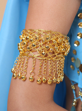 与凤沈赵丽颖璃同款复古敦煌风铃铛链条手环臂环手镯臂链腕带