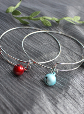 清心银宫铃中国风梦幻铃铛古风手镯手环大小固定