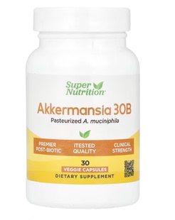 Super Nutrition Akkermansia巴氏除菌嗜黏蛋白阿克曼菌30粒素食