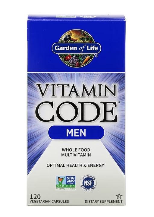 Garden of Life Vitamin Code 男性复合维生素120粒素食胶囊