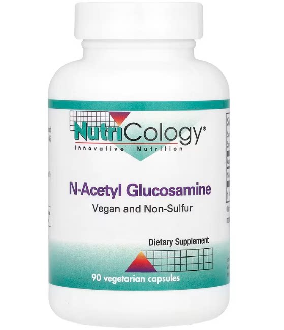 美国Nutricology N-乙酰葡萄糖胺 90粒素食胶囊 关节肠 500Mg