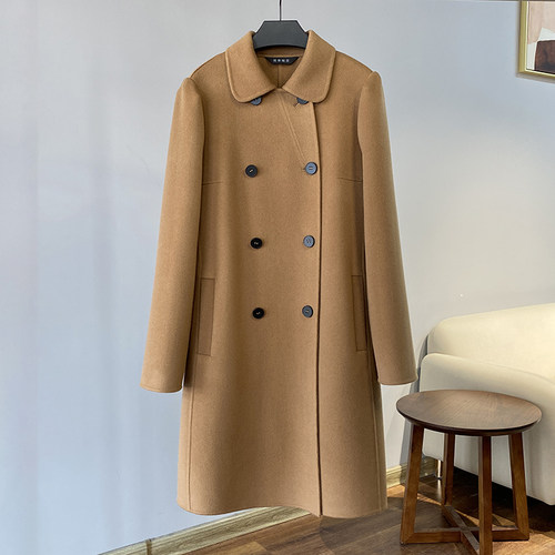 高端牛货法式减龄羊绒大衣