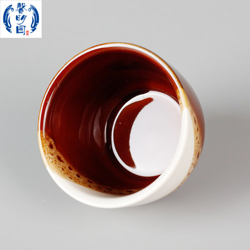 大埔馨明园陶瓷 虎皮釉系列江中杯高温窑变茶杯100毫升酒店杯子