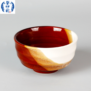 大埔馨明园陶瓷 高温窑变釉4寸碗虎皮釉饭碗螺纹防滑豹纹小碗轻食