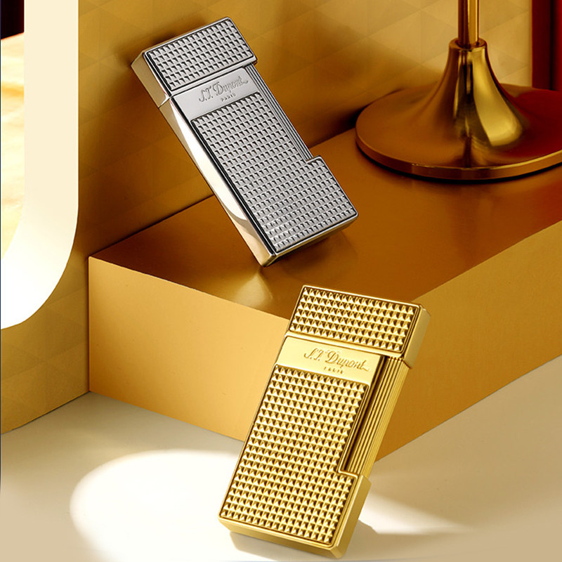 【新品】Dupont法国都彭Slimmy纤巧系列钻石菱纹中国漆防风打火机