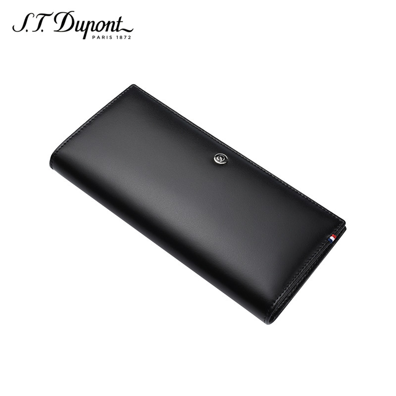 S．T．Dupont/都彭纯色长款钱包 竖款票夹皮夹180044