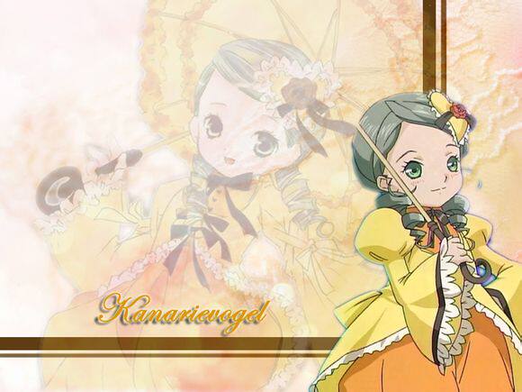 小知家褶皱地狱金丝雀cos蔷薇少女cosplay华丽服装定做金糸雀