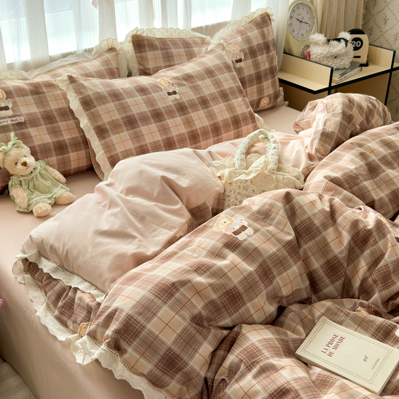 全棉四件套纯棉被套床单床笠