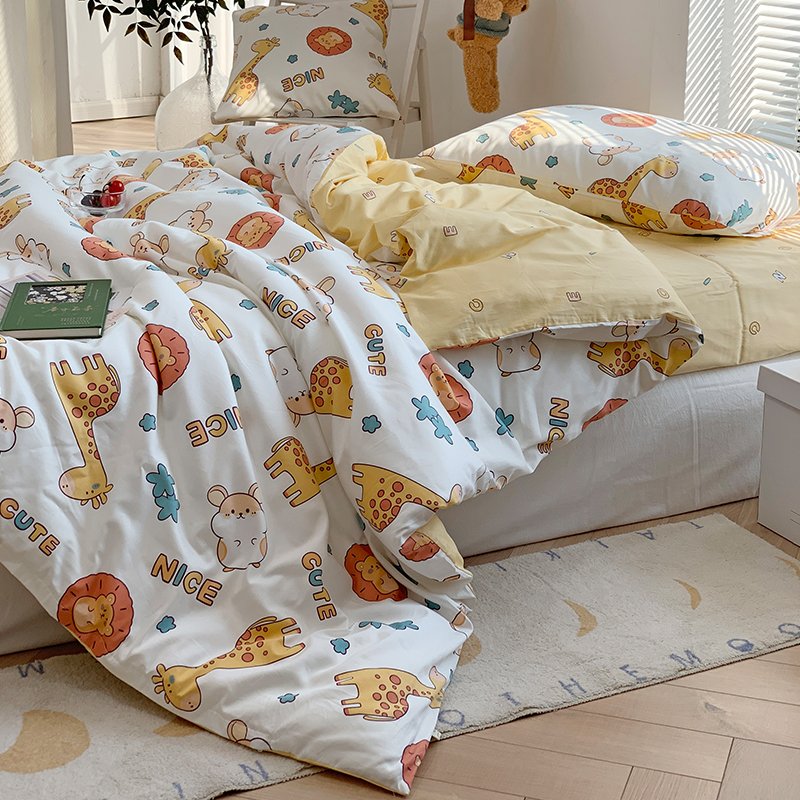 三件套长绒棉床单卡通