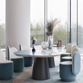 儿童阅读桌椅组合售楼部休息区长桌异形桌椅组合幼儿园绘画室家具