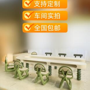 现代简约儿童手工桌椅架空层家具定制艺术设计师款售楼部大尺寸桌