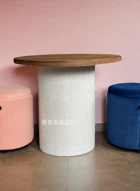 简约圆形手工桌子zdh可定制