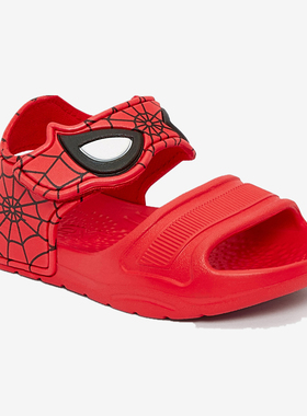 现货NEXT英国男童童鞋正品夏红色卡通蜘蛛侠魔术贴轻便沙滩鞋凉鞋