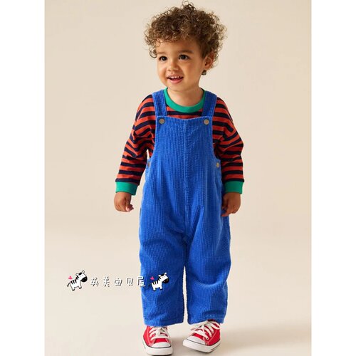 NEXT英国男童装灯芯绒长裤背带裤