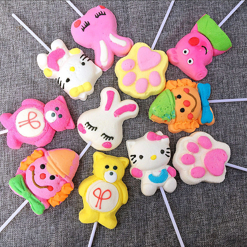 创意卡通组合造型棉花糖35g*20支整盒多款造型装饰糖果儿童软糖