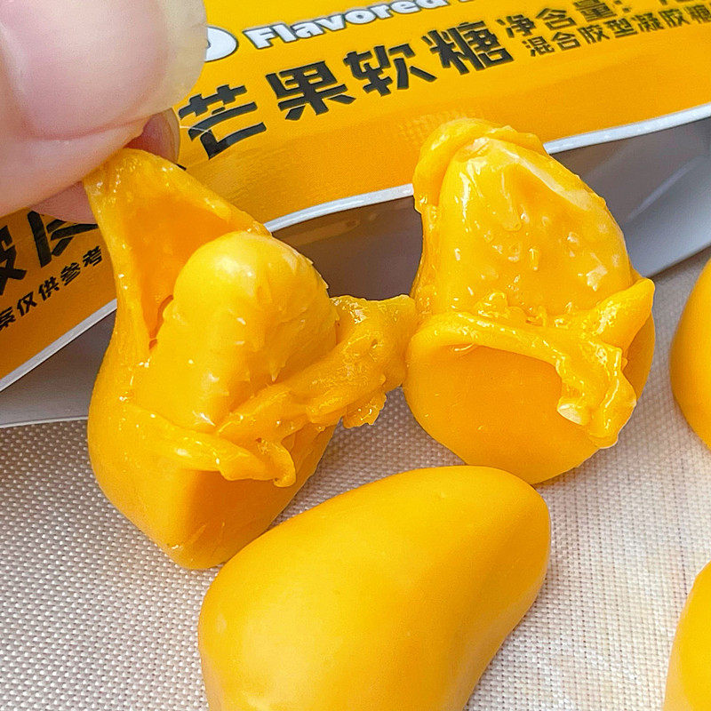 熊仔啵皮大芒果软糖果汁橡皮糖网友推荐食品高颜值网红休闲小零食
