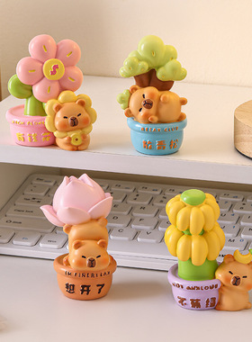 卡通可爱豚豚没烦恼摆件