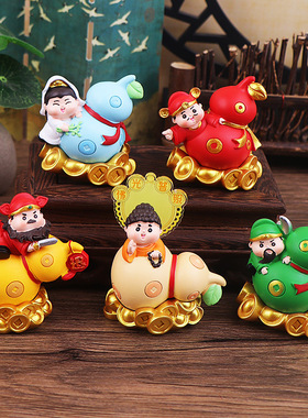 福禄葫芦小神仙摆件关公钟馗