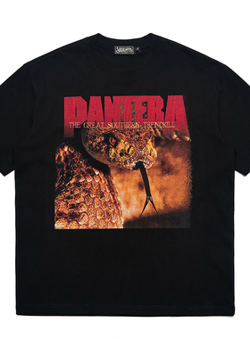 Pantera豹潘多拉蛇激流重金属短袖T恤摇滚重磅透气美式个性半袖