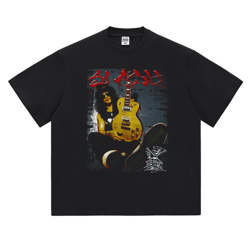 热石SLASH枪花乐队T恤GunsNRoses