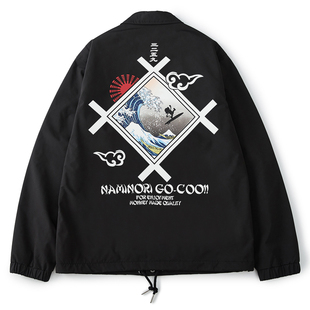 悟空本铺 男女休闲学院风 海蓝教练夹克潮牌春秋外套风衣个性