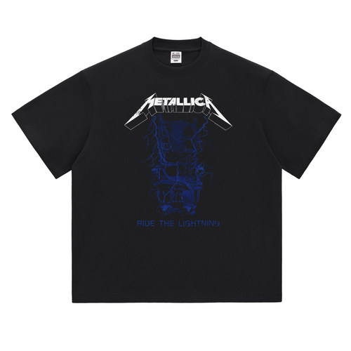 Metallica金属乐队专辑tee闪电椅