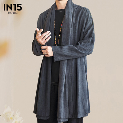 古风春秋款棉麻汉服道袍风衣外套