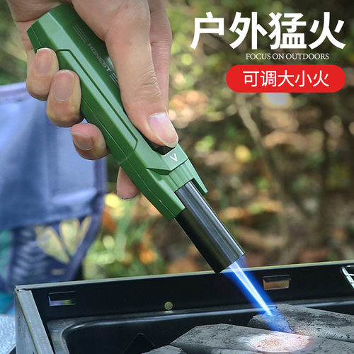 百诚大容量喷枪充气防风直冲打火机雪茄厨房焊枪户外露营烧烤烟具