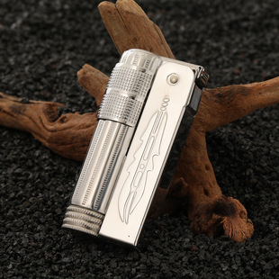 正品奥地利羽毛不锈钢全套爱酷防风煤油打火机复古送礼老式