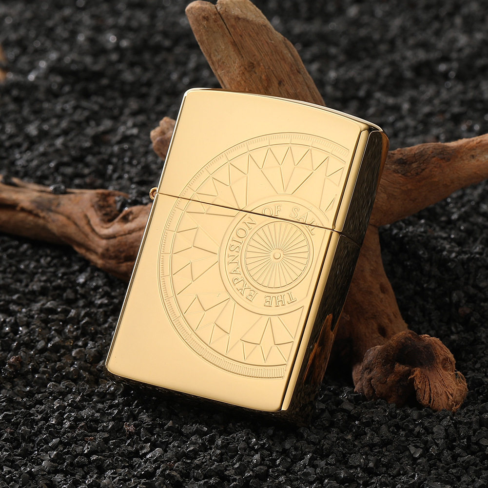 佐罗罗盘IP金煤油打火机浮雕复古老式金属创意男士礼品厂家