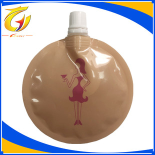 10个90毫升 圆形乳液平底吸嘴袋 化妆品护手霜洗手印刷袋新品容器