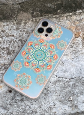 琯朗原创｜【清仓不换退】宝相鸣光小众设计新中式手机壳IMD全包