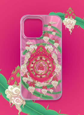 琯朗原创【清仓不退换】火龙仙宫新中式手机壳IMD大孔全包亮面