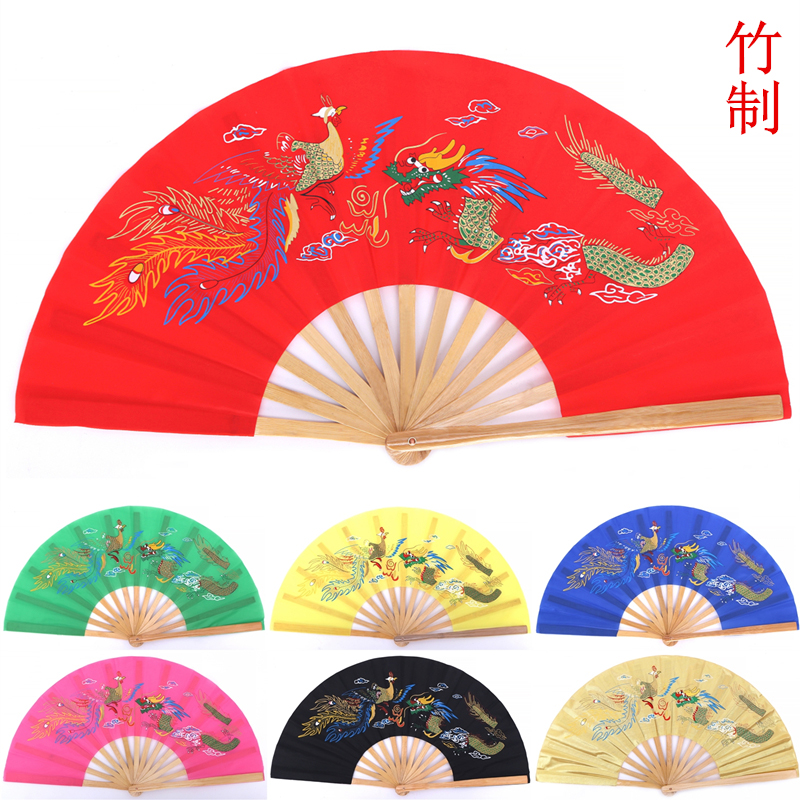 牡丹扇太极扇功夫扇扇龙凤扇晨操