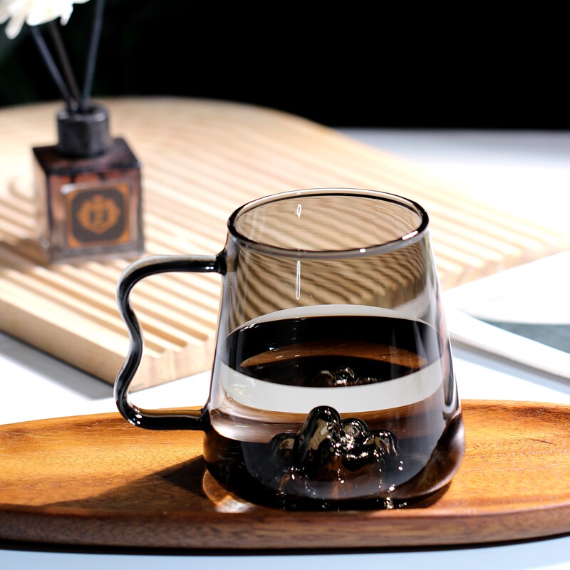 2025年新款高颜值美式花式咖啡杯高硼硅耐热玻璃杯花茶杯可微波炉